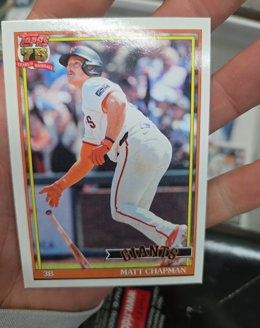 1991 Topps #T91-80 Matt Chapman — front