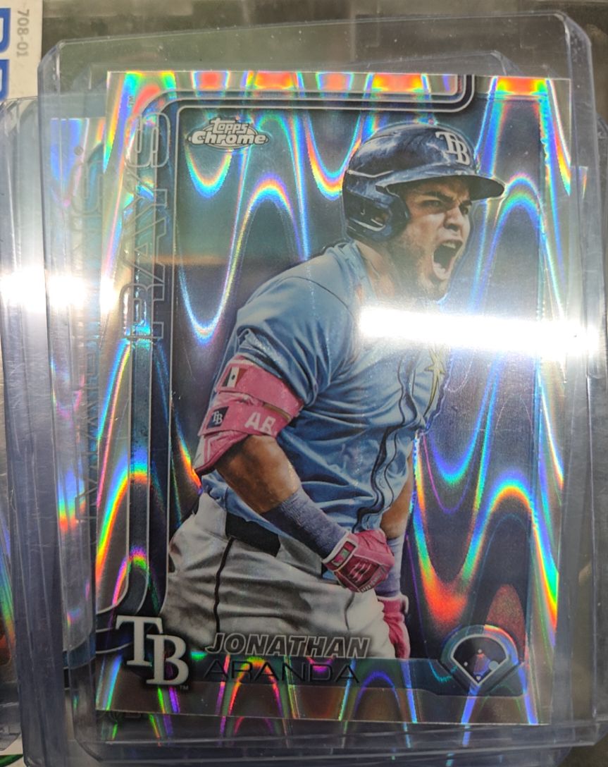 2025 Topps Chrome Update #USC68 Jonathan Aranda RayWave Refractor — front