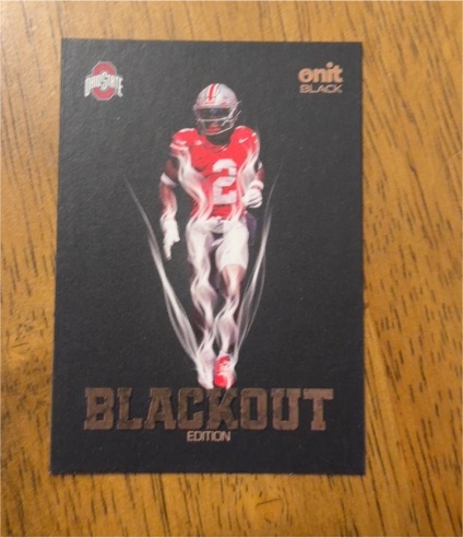 2025 Onit Black Ohio State Buckeyes - Blackout #BL-3 Caleb Downs — front