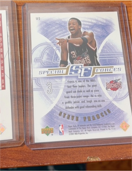 2000-01 Upper Deck SP Authentic Special Forces #SF2 Steve Francis — front