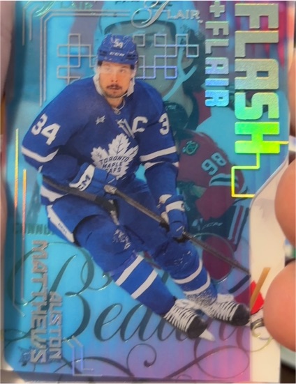 2025-26 Upper Deck Flair + Flair #FLASH-10 Auston Matthews — front