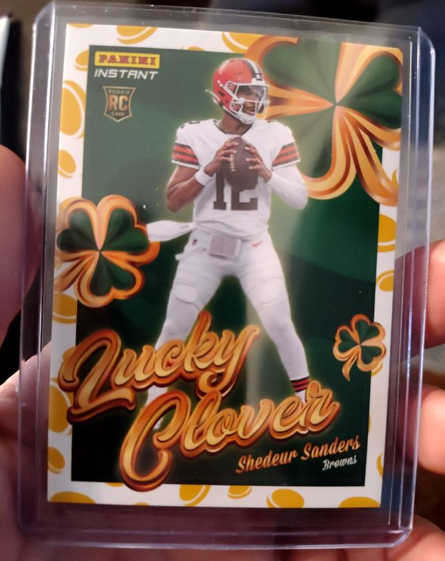 2025 Panini Instant #20 Shedeur Sanders Lucky Clover — front