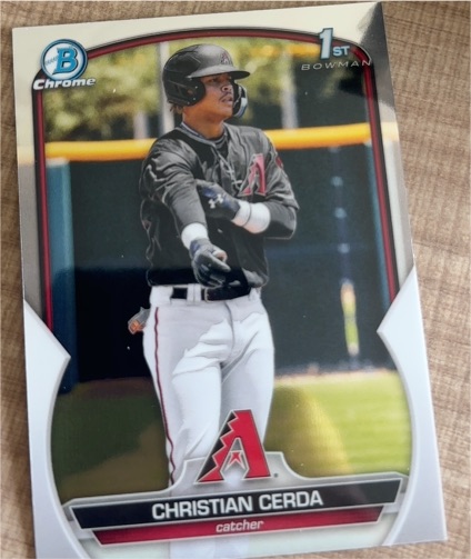 2023 Bowman Chrome 1st Bowman #BCP-56 Christian Cerda — front