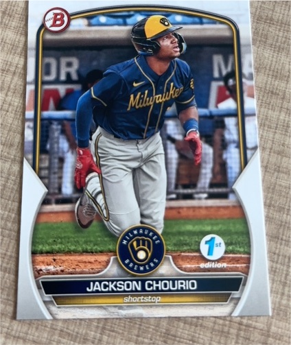 2023 Bowman Prospects #BP-76 Jackson Chourio — front