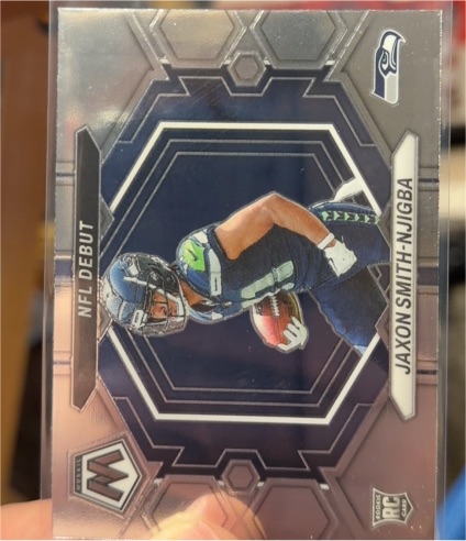 2023 Panini Mosaic #ND-12 Jaxon Smith-Njigba NFL Debut Rookie Seattle Seahawks — front