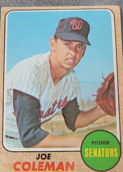 1968 Topps #573 Joe Coleman Washington Senators — front