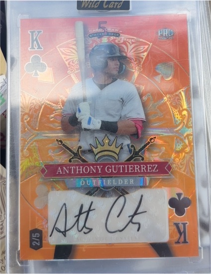2024 Wild Card 5 Card Draw Stacked Deck #5 Anthony Gutierrez — front