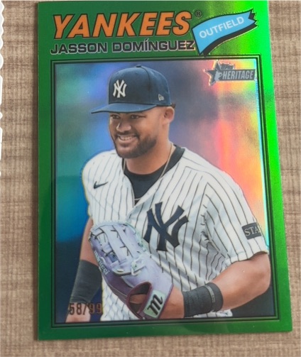 2026 Topps Heritage #104 Jasson Dominguez — front