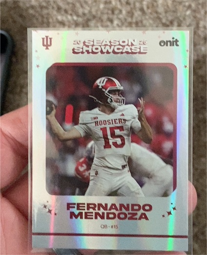 2025 Onit Indiana Hoosiers Season Showcase #B-22 Fernando Mendoza — front