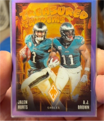 2024 Panini Phoenix Treasured Tandems #TT-PHL Jalen Hurts / A.J. Brown — front