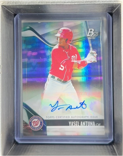 2021 Bowman Platinum Top Prospects Autographs #TOP-47 Yasel Antuna — front