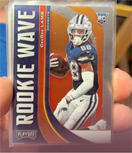 2020 Panini Playoff #RW-7 CeeDee Lamb Rookie Wave — front