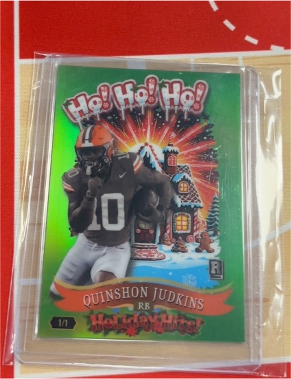 2025 Wild Card Holiday Hits Ho Ho Ho #Quinshon Judkins — front