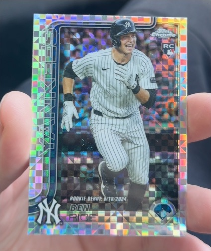 2025 Topps Chrome Update #USC138 Ben Rice X-Fractor Rookie — front