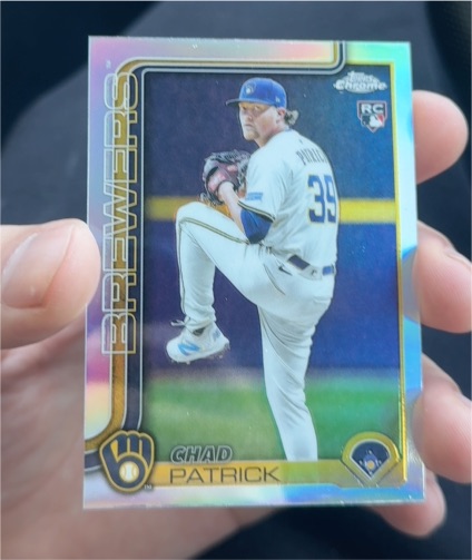 2025 Topps Chrome Update #USC90 Chad Patrick RC Milwaukee Brewers — front