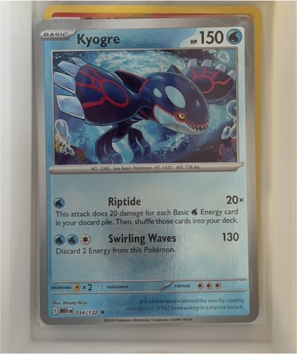 2023 Pokémon ME01: Mega Evolution #034 Kyogre — front