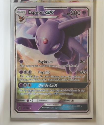 2017 Pokémon TCG Sun & Moon #61 Espeon GX — front