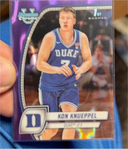 2024 Bowman Chrome University #48 Kon Knueppel — front