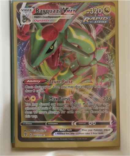 2021 Pokémon TCG SWSH07 Evolving Skies #111 Rayquaza VMAX — front