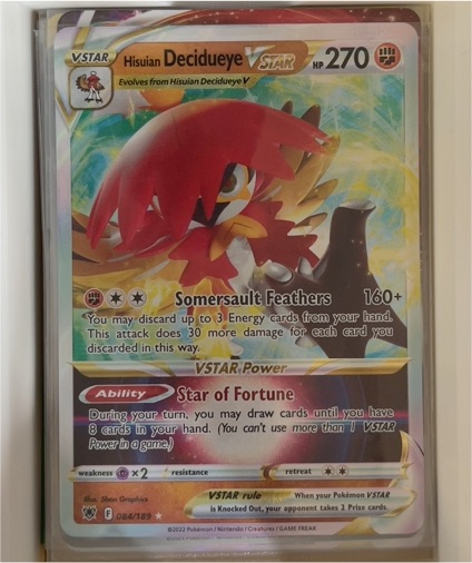 2022 Pokémon Astral Radiance #084 Hisuian Decidueye VSTAR — front