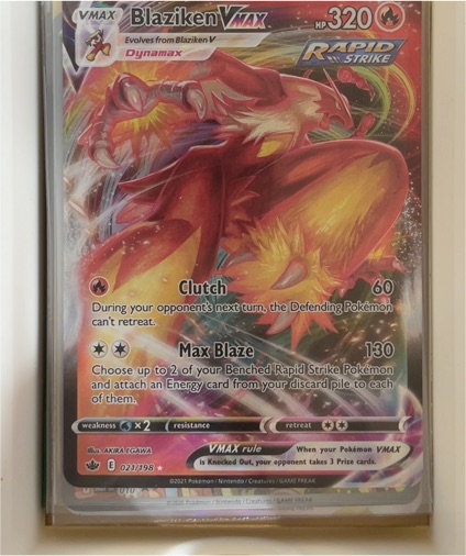 2021 Pokémon Chilling Reign #021 Blaziken VMAX — front
