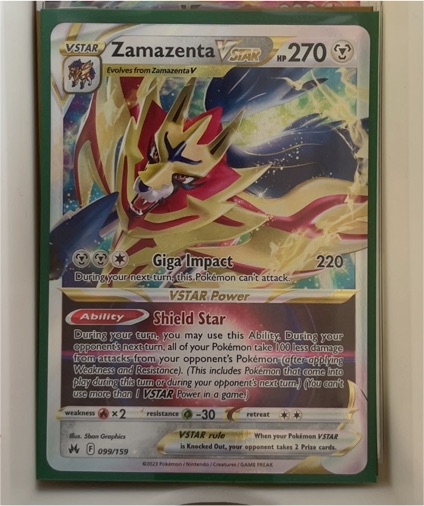 2023 Pokemon Sword & Shield Crown Zenith #099 Zamazenta VSTAR — front