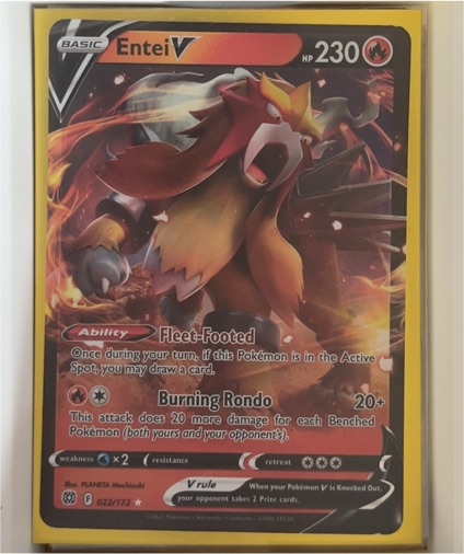 2022 Pokémon Brilliant Stars #022 Entei V — front