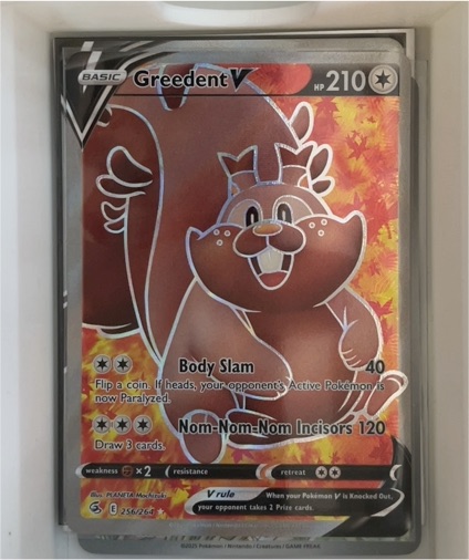 2022 Pokemon Fusion Strike #256 Greedent V — front