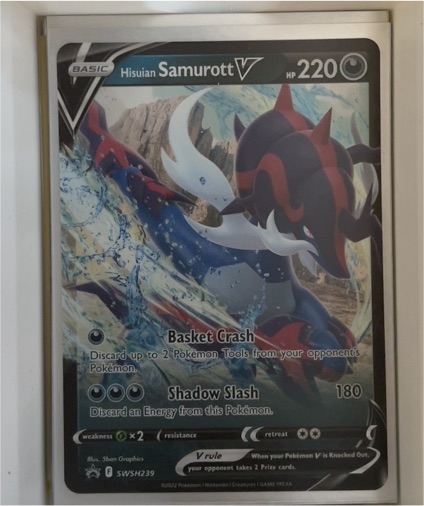 2022 Pokemon TCG SWSH Black Star Promos #SWSH239 Hisuian Samurott V — front