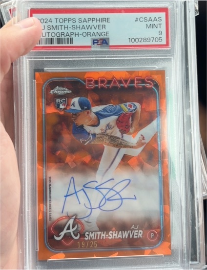 2024 Topps Sapphire #CSAAS AJ Smith-Shawver Orange Autograph — front