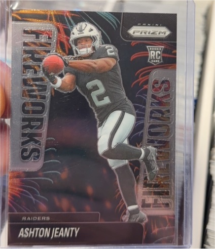 2025 Panini Prizm #10 Ashton Jeanty Fireworks — front