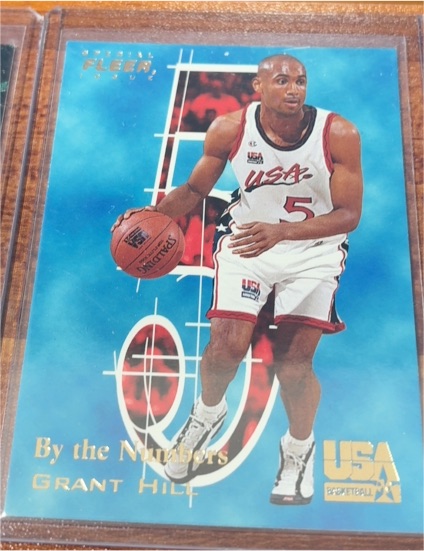 1996 Fleer USA Basketball #12 Grant Hill By the Numbers — front