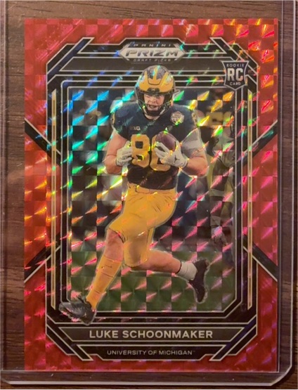 2023 Panini Prizm Draft Picks #161 Luke Schoonmaker Red Ice — front