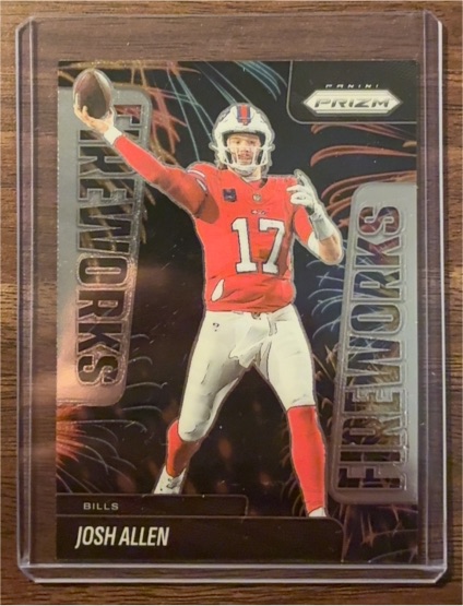 2025 Panini Prizm #23 Josh Allen Fireworks — front