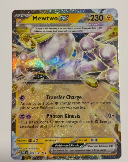 2022 Pokémon TCG Scarlet & Violet SV04: Paradox Rift #058 Mewtwo EX — front