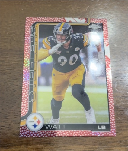 2025 Topps Chrome #258 T.J. Watt — front