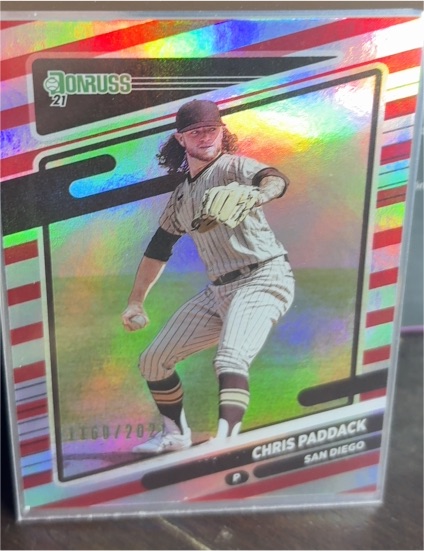 2021 Donruss #207 Chris Paddack Red Parallel — front