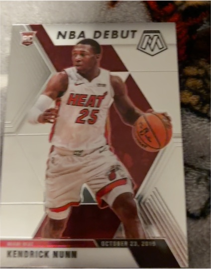 2019-20 Panini Mosaic #268 Kendrick Nunn NBA Debut Rookie Card — front