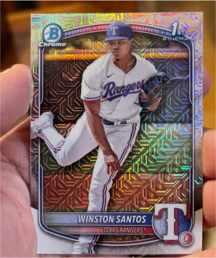 2025 Bowman Chrome #BCP-121 Winston Santos — front