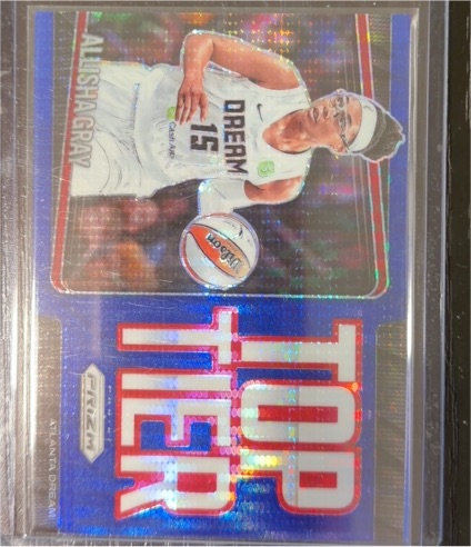 2025 Panini Prizm WNBA #1 Allisha Gray Top Tier Blue Pulsar — front
