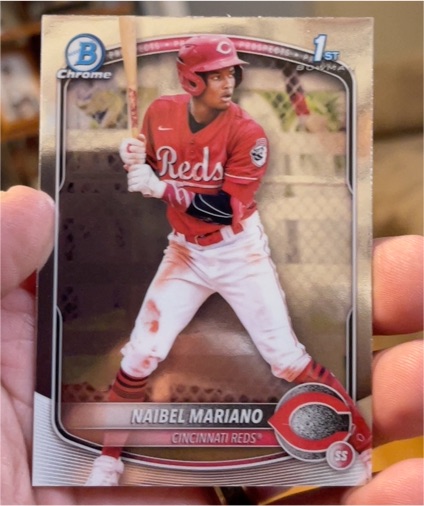 2025 Bowman Chrome Prospects #BCP-99 Naibel Mariano — front