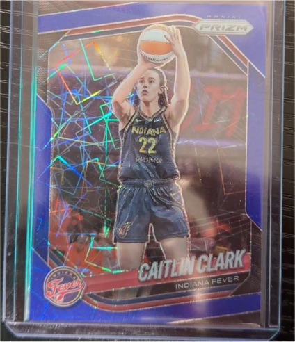 2025 Panini Prizm WNBA #22 Caitlin Clark Blue Velocity Indiana Fever — front