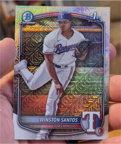 2025 Bowman Chrome #BCP-121 Winston Santos — front
