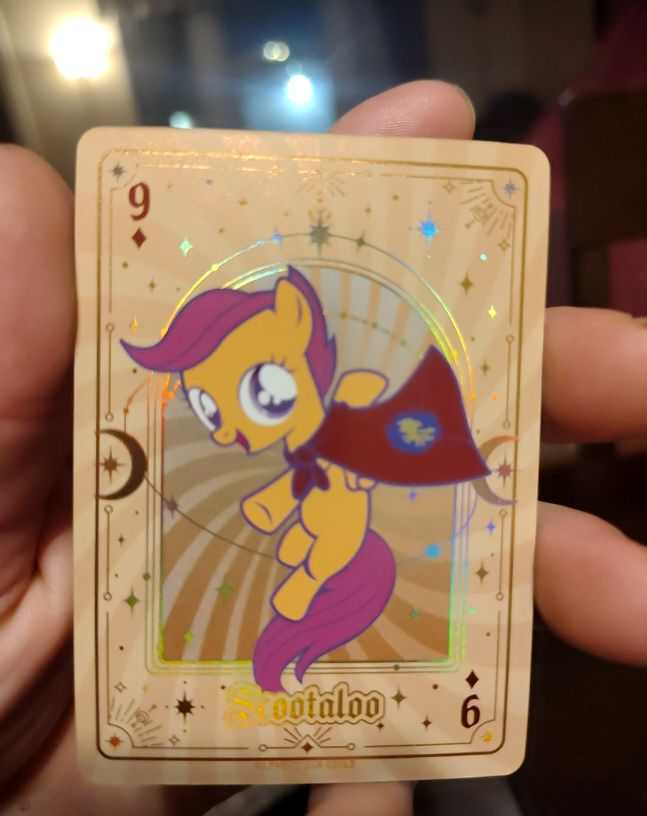 2025 Kayou My Little Pony MLPME02-SSR-035 Scootaloo Nine of Diamonds — front