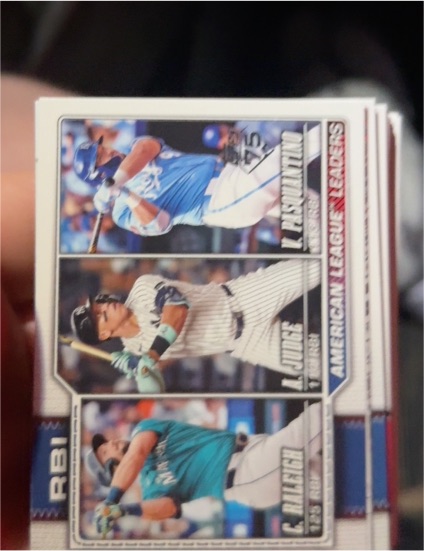 2026 Topps #211 Cal Raleigh / Aaron Judge / Vinnie Pasquantino — front