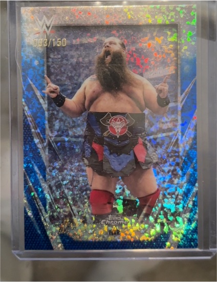 2026 Topps Chrome WWE #111 Ivar Blue Mini Diamond Refractor — front