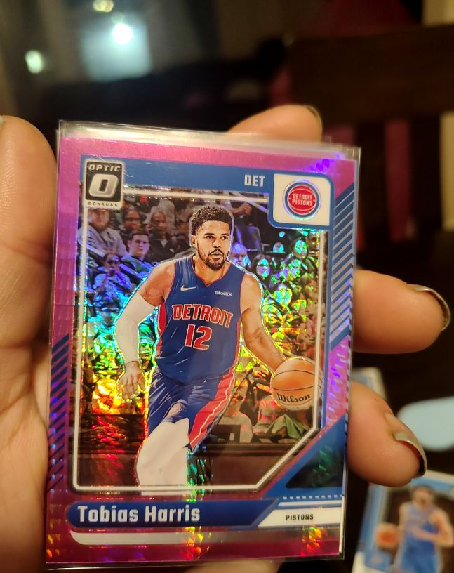 2024-25 Panini Donruss Optic #24 Tobias Harris Pink Hyper Prizm — front