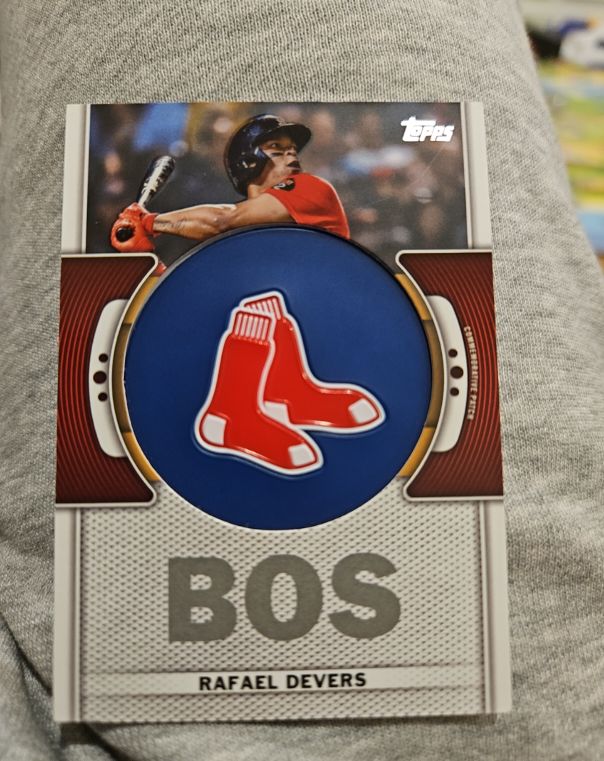 2023 Topps Series 1 #TLP-RD Rafael Devers Team Logo Patch Relic — front