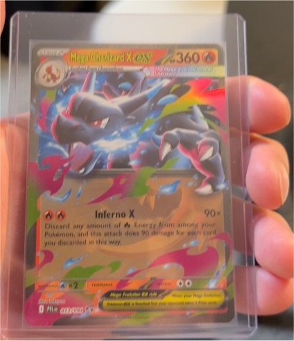 Mega Charizard X ex 013/094 Me02: Phantasmal Flames Holo — front
