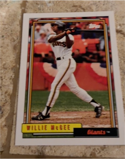 1992 Topps #65 Willie McGee — front